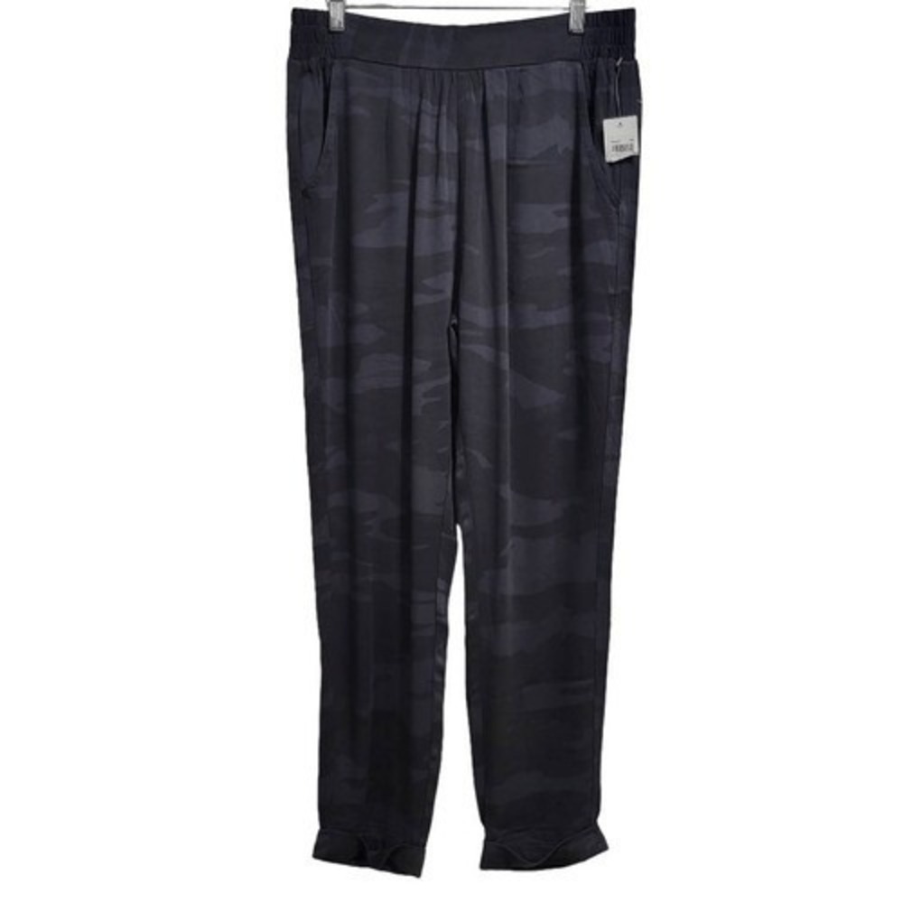 Splendid Womens Camo Jogger Pants Black Grey Elastic Waist Relaxed Fit Large - Picture 11 of 14